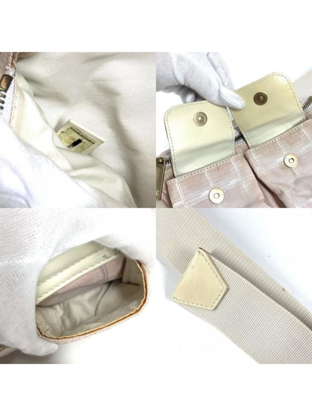 Chanel Body Bag Waist Pouch Nylon Pink - Picture 9 of 9